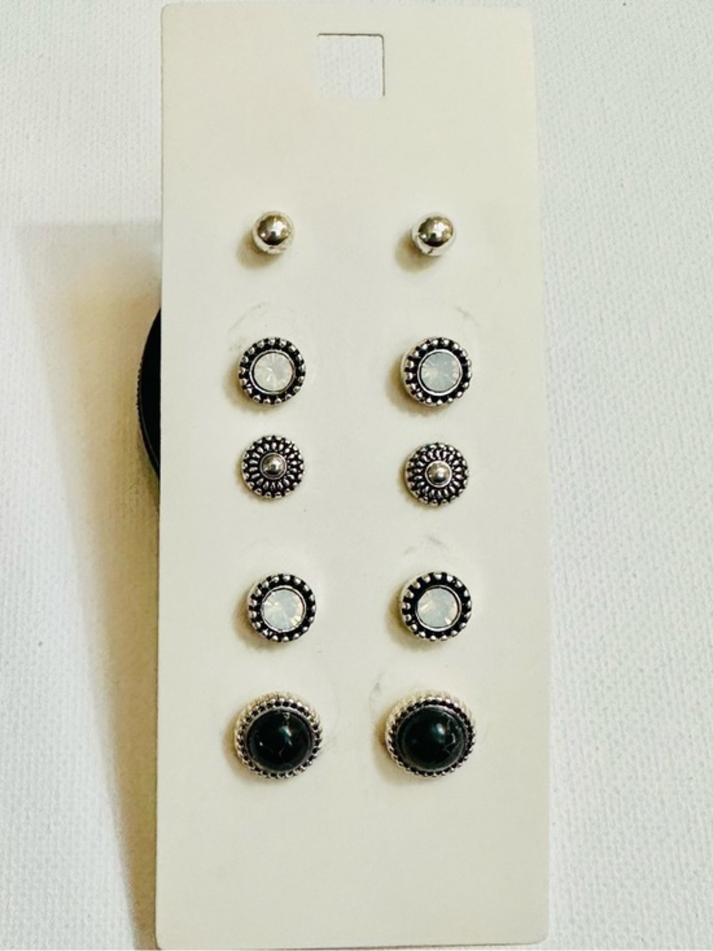 5 Pair Stud Earring Set